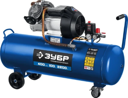 Фото для ЗУБР 400 л/мин, 100 л, 2200 Вт, масляный компрессор, Профессионал (КПМ-400-100)