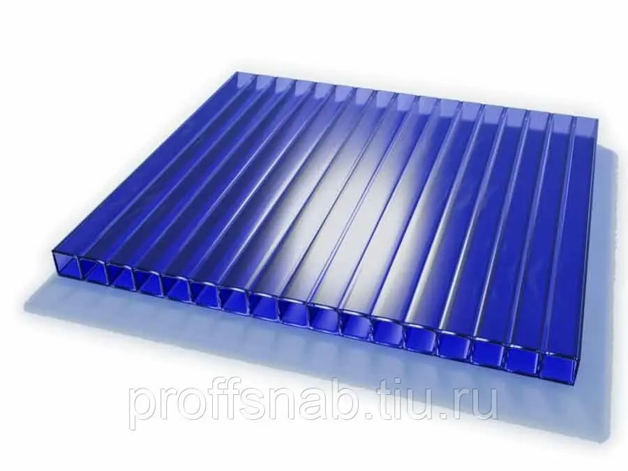 Сотовый поликарбонат (2100*6000*4мм) синий