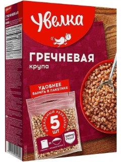 Фото для Крупа Гречневая Экстра 5*80гр. Увелка