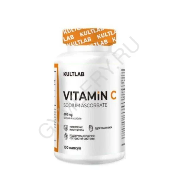 Kultlab Sodium Ascorbate (Vitamin C) 600мг, 100капс шт, арт. 0107032