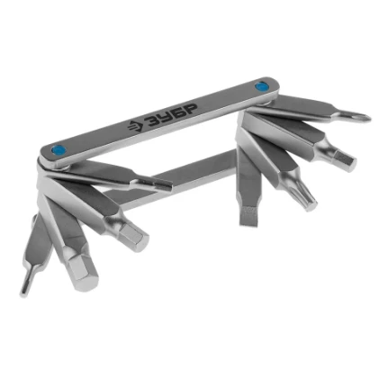 Фото для Ключи имбусовые TORX - HEX - PH - SL 8шт, складные - Зубр Эксперт