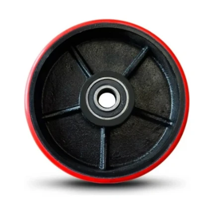 Фото для Колесо для гидр/тележки 200х50мм полиуретановый обод, с подш., неповоротное - TOR