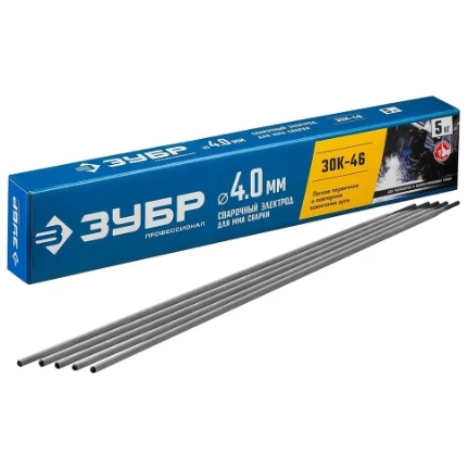 Фото для Электроды 4,0мм х 450мм с рутил-целлюлозным покрытием (упаковка 5кг) в коробке - Зубр