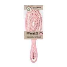 Фото для [SOLOMEYA] Расческа био для волос подвижная СВЕТЛО-РОЗОВАЯ Solomeya Detangling Bio Hair Brush Light Pink, 1 шт