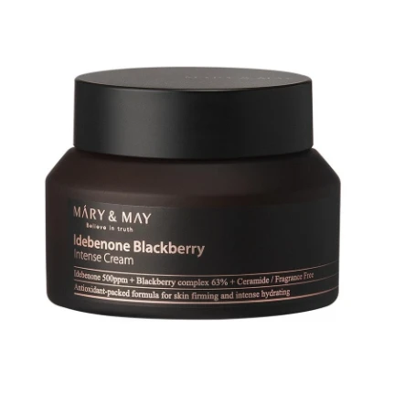 Фото для Mary&May Антивозрастной крем для эластичности кожи Idebenone Blackberry Intense Cream 70г