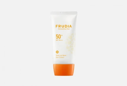 Фото для Frudia Солнцезащитный крем-праймер с жемчужной пудрой Tone up base sun cream Spf50+ PA+++