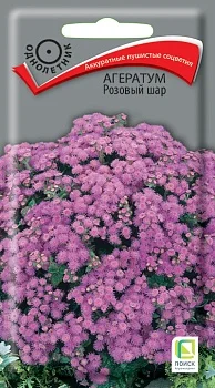 Агератум Розовый шар (ЦВ) ("1) 0,1гр.