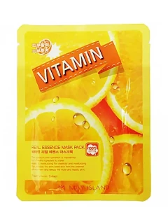 Фото для Тканевая маска для лица с витамином С, MAY ISLAND, 25 мл