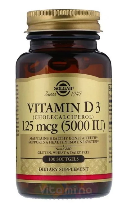 Витамин Д3 SOLGAR 5000 100капс.
