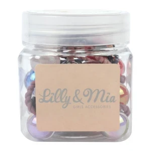 Фото для Резиночки для волос с неоновыми шарами в банке 10шт