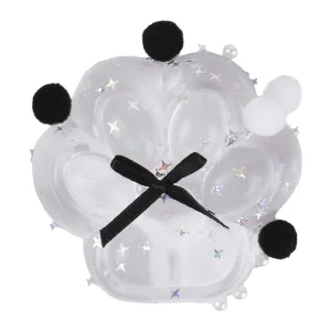 Фото для Антистресс-сквиш Кошачья лапка с шариками прозрачная