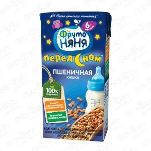 Фото для Каша ФрутоНяня молочная пшеничная 200мл с 6мес БЗМЖ