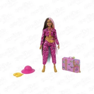 Фото для Кукла Barbie Путешественница в розовом с аксессуарами