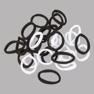 Фото для Резинки для волос черно-белые 30шт