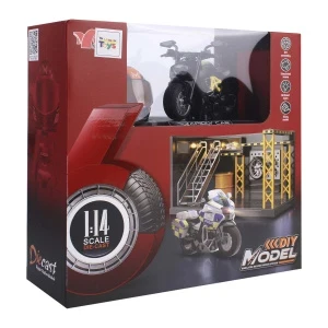 Фото для Набор Lanson Toys Мотоцикл с гаражом 1:14 в ассортименте