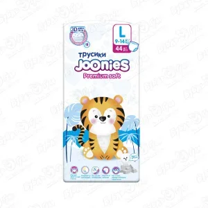 Фото для Подгузники-трусики Joonies Premium Soft L 9-14кг 44шт