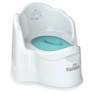 Фото для Горшок KidWick Трон с крышкой бело-бирюзовый