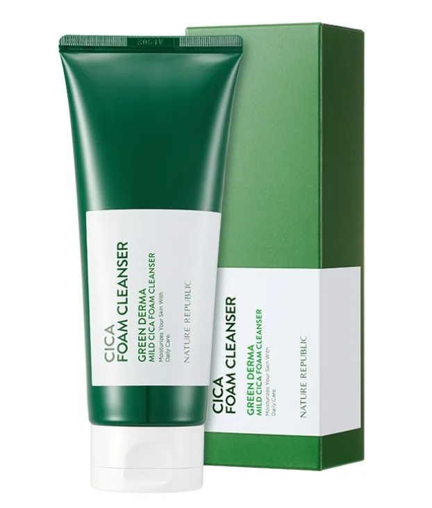 Green Derma Mild Cica Foam Cleanser/Пенка для умывания для чувствительной кожи