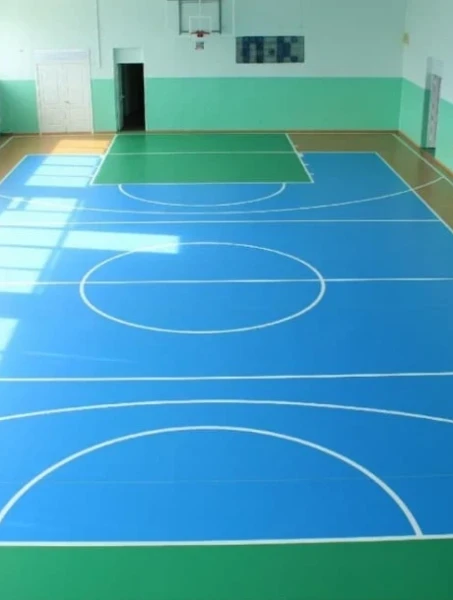 Монтаж наливных полимерных полов: Полиуретановый наливной пол для спортивных залов