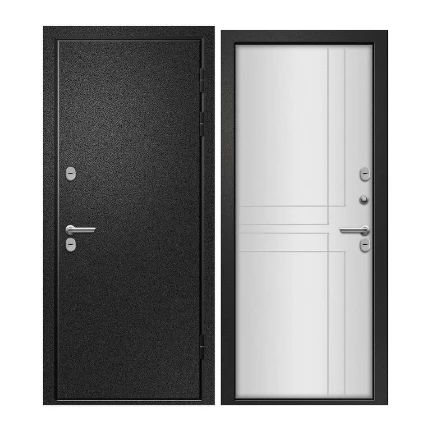 Дверь входная металлическая ВЕСТА TERMO, Белый НП СИГМА /Букле черный