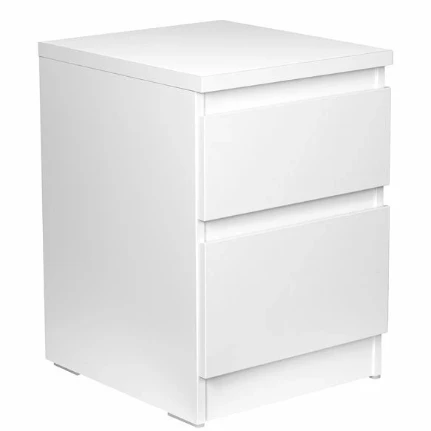 Фото для КАСТОРТумба прикроватная с 2 ящиками, белый, 37.3х49.2х39.6 см