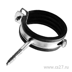 Фото для Хомут FERAT металлический с шурупом и дюбелем 63*80