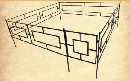 Фото для Оградка металлическая. Модель Эконом "Квадрат"