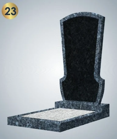 Фото для №18 Памятник из голубого гранита с чёрной вставкой