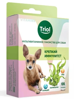 Фото для Triol Мультивитаминное лакомство д/собак Крепкий иммунитет 66 таб.