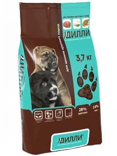Фото для Корм сухой д/собак ДИЛЛИ для щенков круп/пор 3,7кг