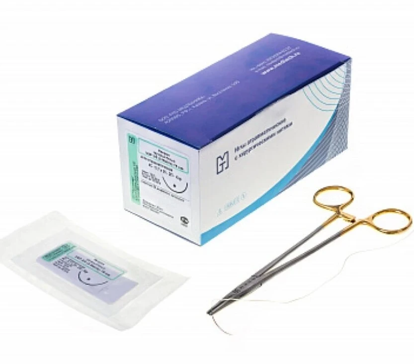 Полидиоксанон (М5 режущ) №2-0,75