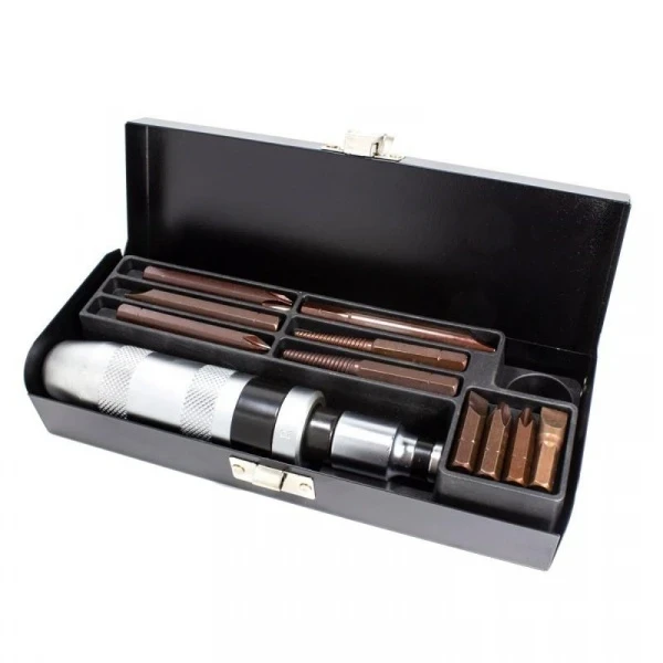 Фото для Отвертка ударная с комплектом вставок и адаптером, 1/2"(F)х5/16"(F) 12пр. ROCKFORCE RF-5064P