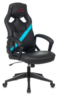 Кресло игровое Zombie DRIVER
черный/голубой эко.кожа с подголов. крестов. пластик
